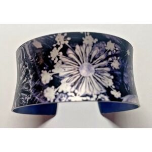 Gillian Arnold Cascades of Blue Botanical Cuff Bracelet